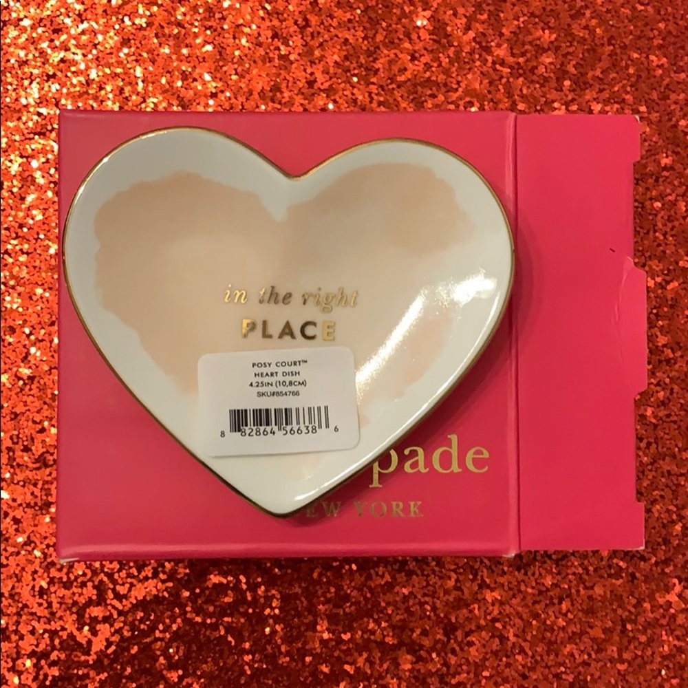Brand new Kate Spade NY heart shaped ring dish